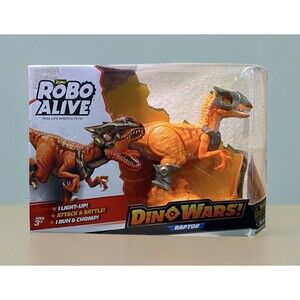 ZURU ROBO ALIVE Raptor Robotic Pet With Dino Sounds, Runs, And Glows Dino Wars